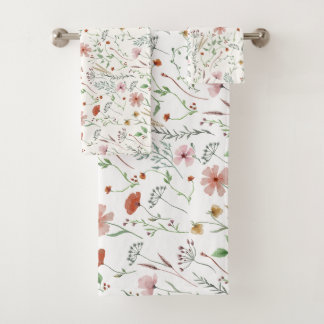 Fleur sauvage aquarelle boho vintage motif floral