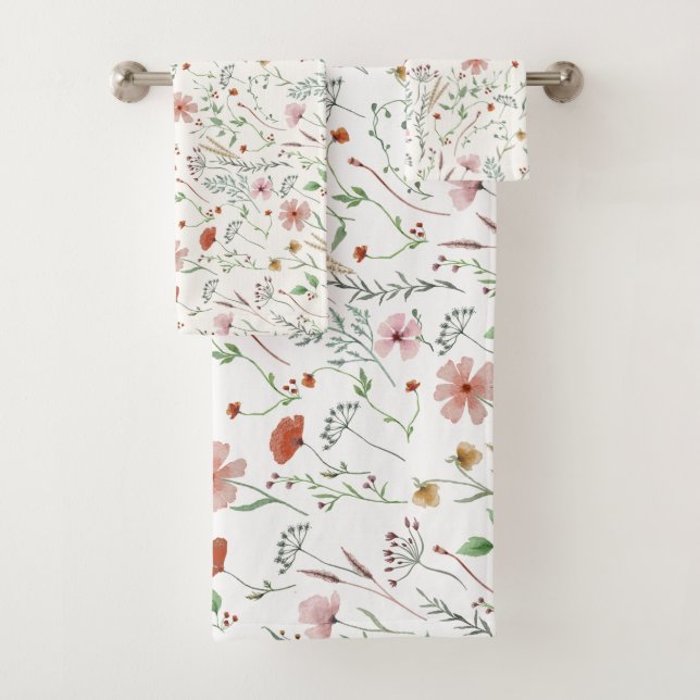 Fleur sauvage aquarelle boho vintage motif floral (En situation)
