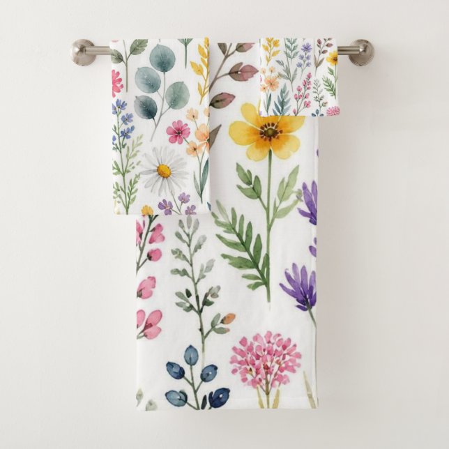 Fleur Sauvage Aquarelle Prairie Botanique Florale (En situation)