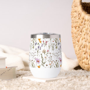 Fleur sauvage aquarelle rose violet