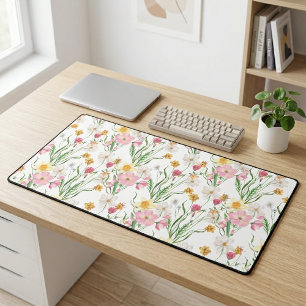 Fleur sauvage aquarelle verte rose