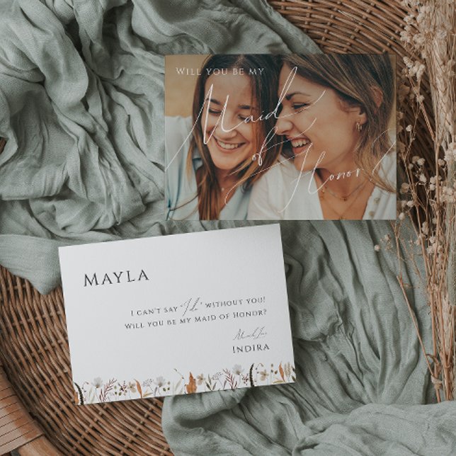 Fleur sauvage automne | Carte d'honneur de la phot (Créateur téléchargé)