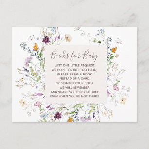 Fleur sauvage Baby Books insérer carte