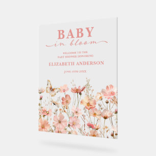 Fleur sauvage Baby in Bloom Baby shower Affiche de