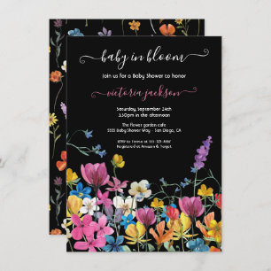 Fleur sauvage Baby in Bloom Baby shower Invitation