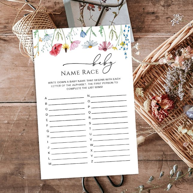 Fleur sauvage Baby Name Race jeu (Créateur téléchargé)