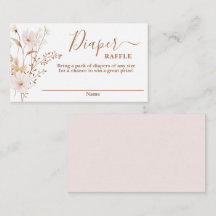 Fleur sauvage baby shower fille Déchets Carte Raff