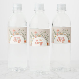 Fleur sauvage Birthday Water Bottle Étiquettes