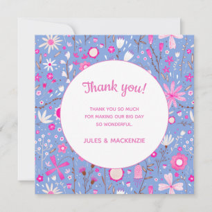 Fleur sauvage Bleu Botanique Merci Mariage Floral