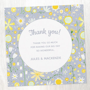 Fleur sauvage Bleu Botanique Merci Mariage Floral