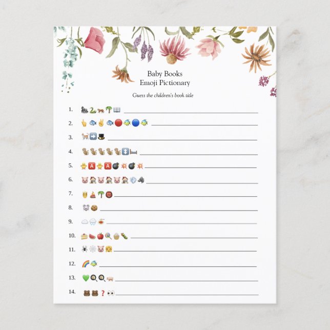 Fleur sauvage Bloom Baby Books Emoji Jeu (Devant)