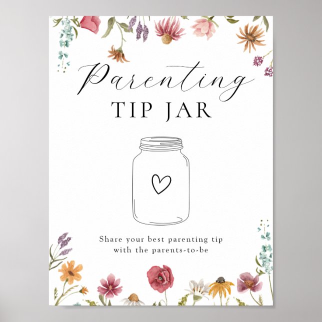 Fleur sauvage Bloom Parenting Astuce Poster Jar (Devant)