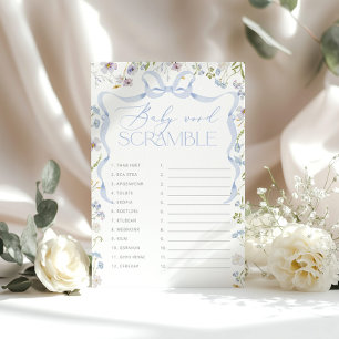 Fleur sauvage Blue Bow Baby mot Scramble jeu