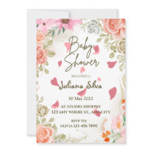 Fleur sauvage Boho Baby shower Invitation