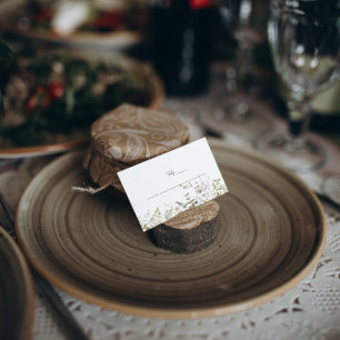 Fleur sauvage Boho   Cartes de place de table Mari