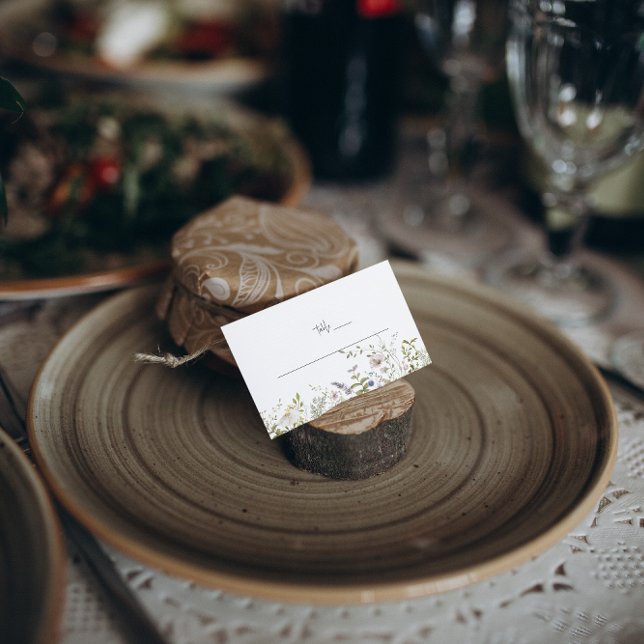 Fleur sauvage Boho | Cartes de place de table Mari (Créateur téléchargé)