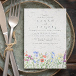 Fleur sauvage Boho Garden Mariage Invitation<br><div class="desc">Cette invitation de mariage Boho Garden Fleur sauvage est un choix parfait pour les couples à la recherche d'une touche romantique et fantaisiste à leur grand jour. Le design floral délicat s'inspire des fleurs sauvages en fleurs, créant une atmosphère magnifique et organique. Le style boho ajoute une touche d'élégance insouciante,...</div>