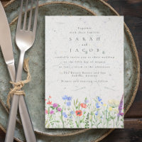 Fleur sauvage Boho Garden Mariage Invitation