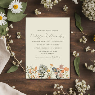 Fleur sauvage Boho Mariage de automne Invitation
