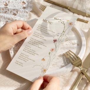 Fleur sauvage Boho Menu Botanique