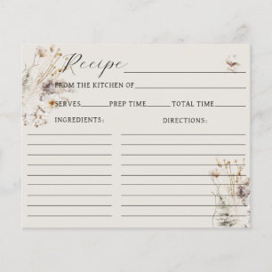 Fleur sauvage Boho Rustic Fête des mariées Recette