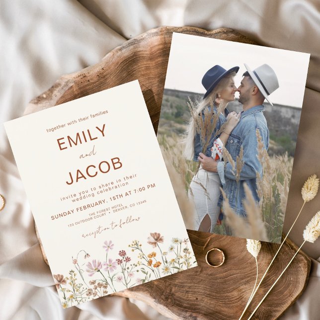 Fleur sauvage Budget Boho Photo Terracotta Mariage (Créateur téléchargé)