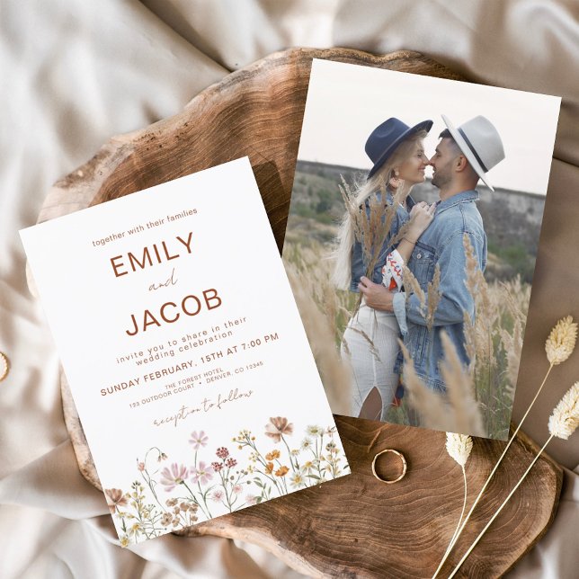 Fleur sauvage Budget Boho Photo Terracotta Mariage (Créateur téléchargé)