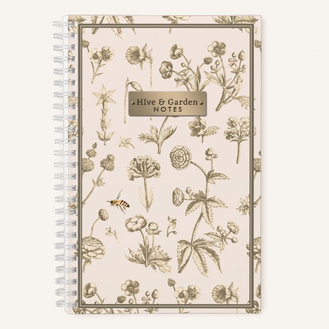 Fleur sauvage Carnet Little Bee Beekeeper Gardener (Recto)