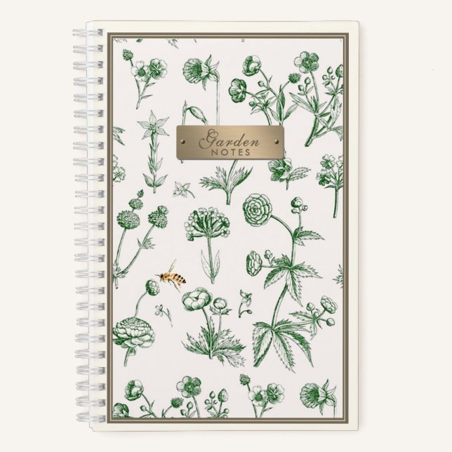 Fleur sauvage Carnet Little Bee Beekeeper Gardener (Recto)