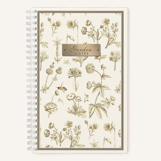 Fleur sauvage Carnet Little Bee Beekeeper Gardener (Recto)