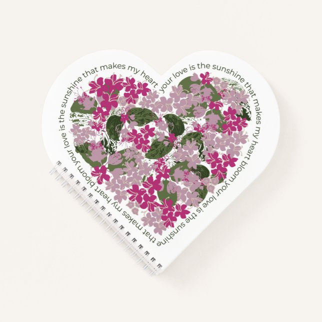 Fleur sauvage Carnet spiral du coeur (Devant)