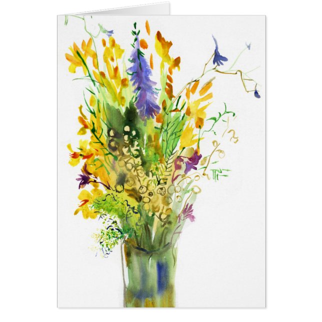 Fleur sauvage. Carte d'art. (Devant)