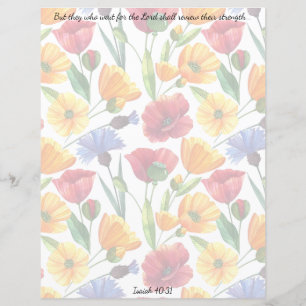 Fleur sauvage Christian Stationery
