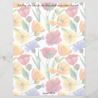 Fleur sauvage Christian Stationery