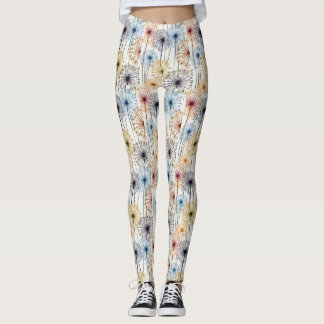 Fleur sauvage coloré Dandelion Motifs Leggings