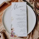 Fleur sauvage coloré | Menu du dîner de mariage du<br><div class="desc">Ce fleur sauvage coloré | menu de dîner mariage de jardin est parfait pour votre mariage d'été boho simple et capricieux. Les fleurs aux couleurs rose, jaune, orange et or, qui donnent à ce produit l'impression d'un élégant jardin vintage minimaliste de printemps hippie. Le design moderne est artistique et délicat,...</div>