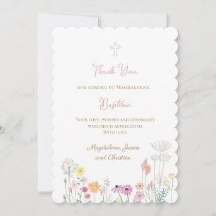 fleur sauvage coloré merci d'être venu carte