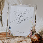 Fleur sauvage coloré | Panneau du livre d'or du ja<br><div class="desc">Ce fleur sauvage coloré | garden guest book sign est parfait pour votre mariage d'été boho simple et lunatique. Les fleurs aux couleurs rose, jaune, orange et or, qui donnent à ce produit l'impression d'un élégant jardin vintage minimaliste de printemps hippie. Le design moderne est artistique et délicat, représentant une...</div>