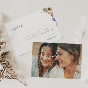 Fleur sauvage coloré - photo dénaturée Carte d'hon