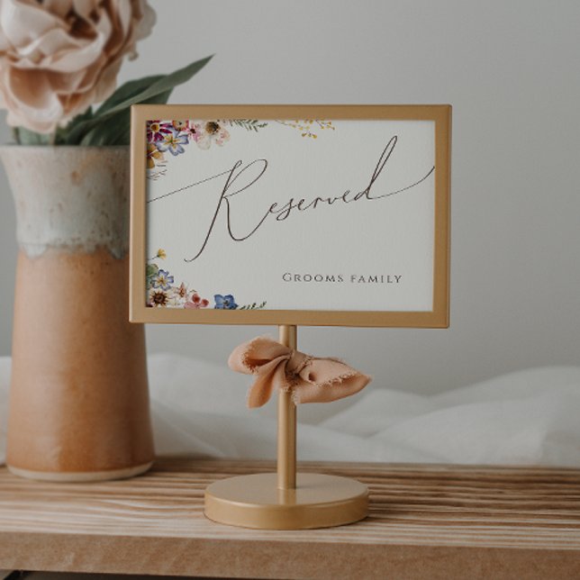 Fleur sauvage coloré | Symbole réservé beige (Créateur téléchargé)