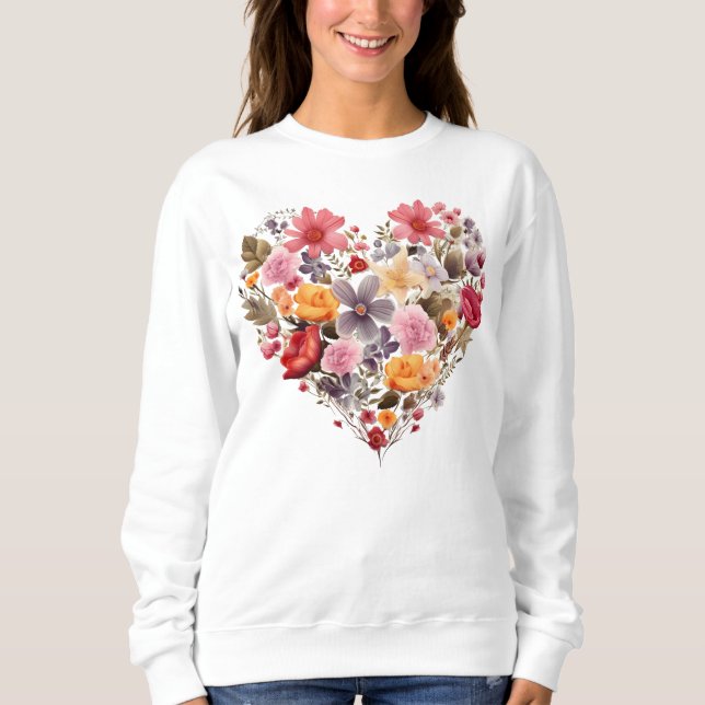 Fleur sauvage Cosy Sweatshirt Floral Print Femme (Devant)