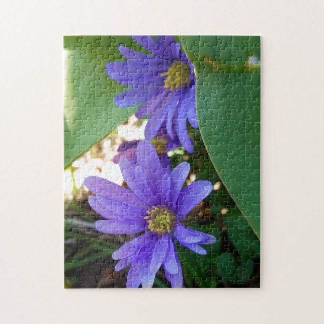 Fleur sauvage créative bleu photo puzzle puzzle (Vertical)