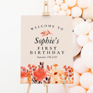 Fleur sauvage d'aquarelle d'automne Affiche de bie