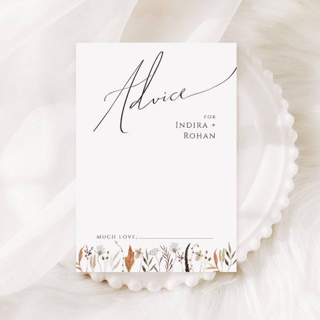 Fleur sauvage d'automne Boho | Carte de conseil Ma (Créateur téléchargé)