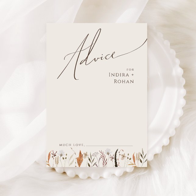 Fleur sauvage d'automne Boho | Carte de conseil Ma (Créateur téléchargé)