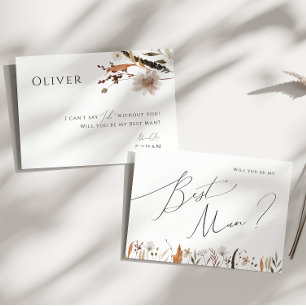 Fleur sauvage d'automne Boho   Carte de propositio