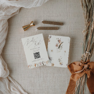 Fleur sauvage d'automne Boho   Carte RSVP de code 