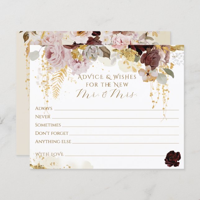 Fleur sauvage d'automne Fête des mariées Florale o (Devant / Derrière)