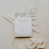 Fleur sauvage de jardin d'automne minimaliste RSVP