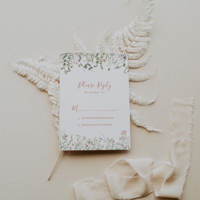 Fleur sauvage de jardin d'automne minimaliste RSVP (Créateur téléchargé)